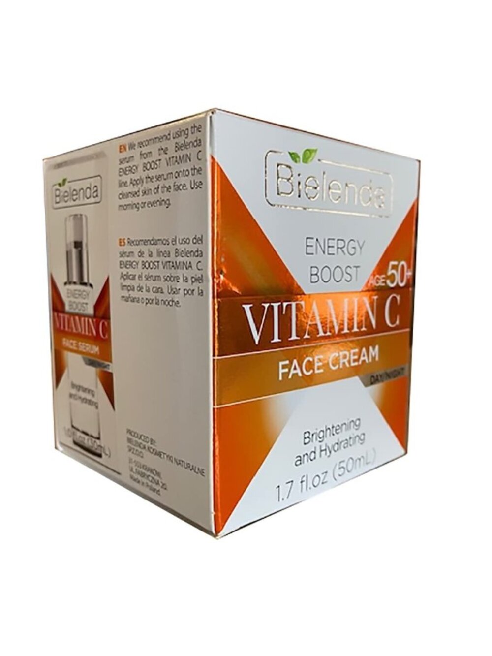 Bielenda Energy Boost Vitamin C Face Cream 50+ Day & Night 50ml NIB